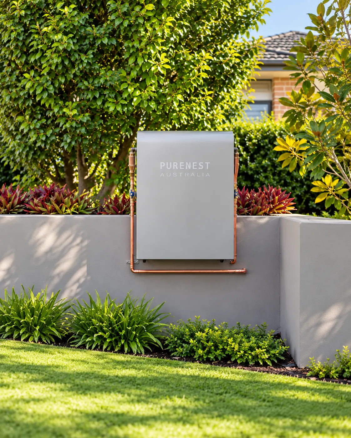 Purenest Australia whole-home filtration system installed beside a Western Australian home